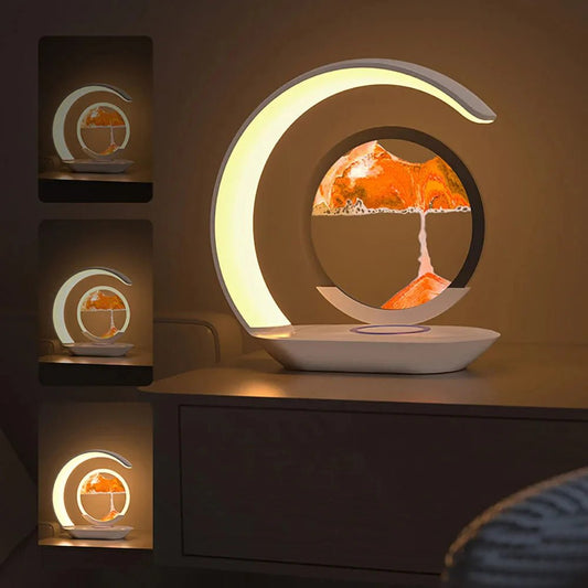 Sandora  - Rechargeable Glass Sand Art Table Lamp
